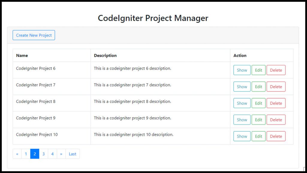 CodeIgniter 3 Simple CRUD with Pagination 2 ci-crud-pagination-index-page