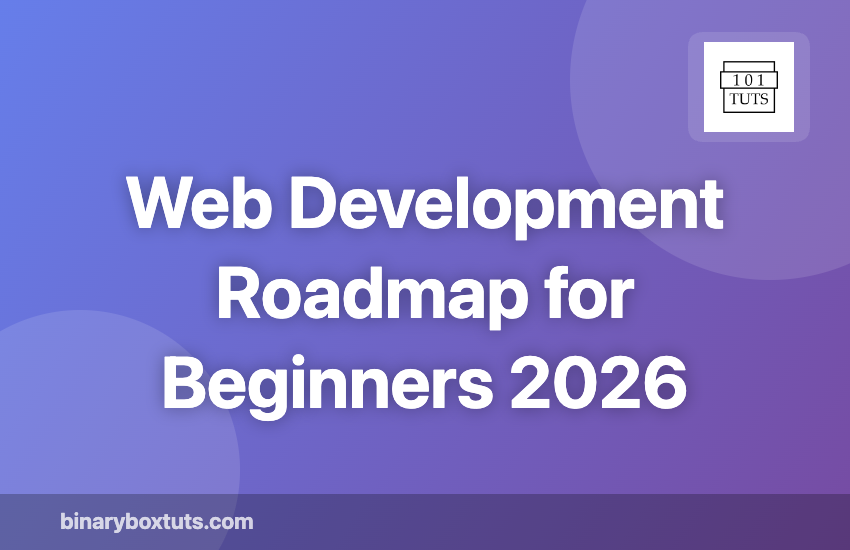 article text based imageweb development roadmap for beginners 2026 Binarybox Tutorials